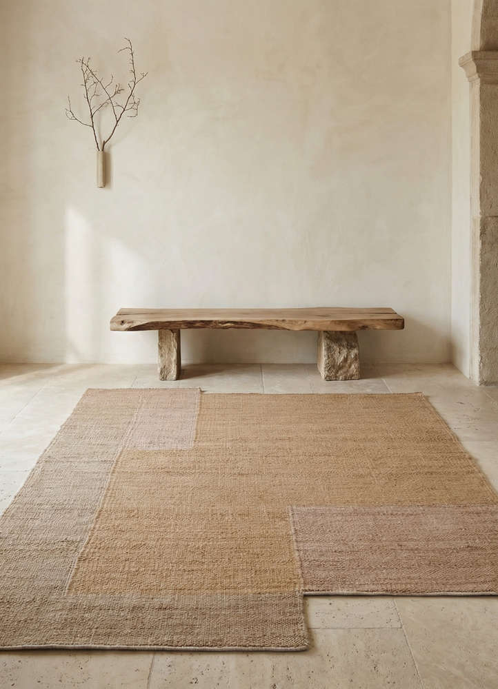 daaira beige and brown jute and hemp flat weaves Rug - Rander
