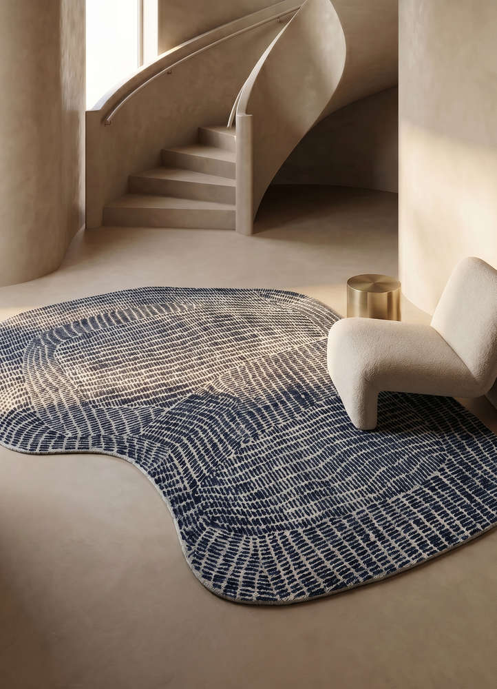 pathways grey and black wool and viscose hand tufted Rug - Rander