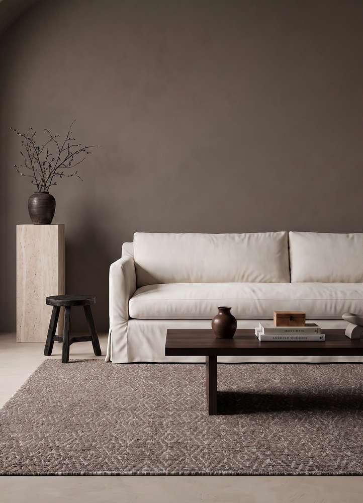 abrash grey and black wool flat weaves Rug - Rander