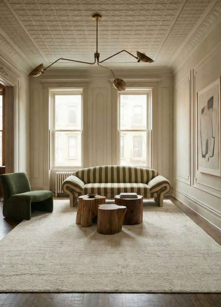 manifest ivory wool hand knotted Rug - Rander