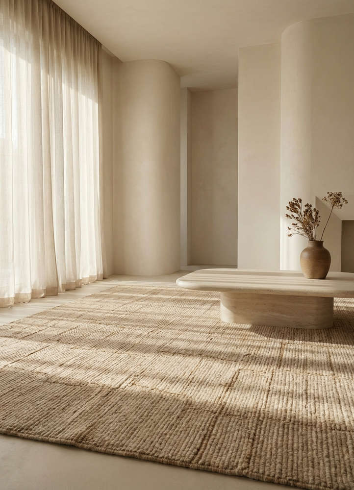 manifest beige and brown wool hand knotted Rug - Rander
