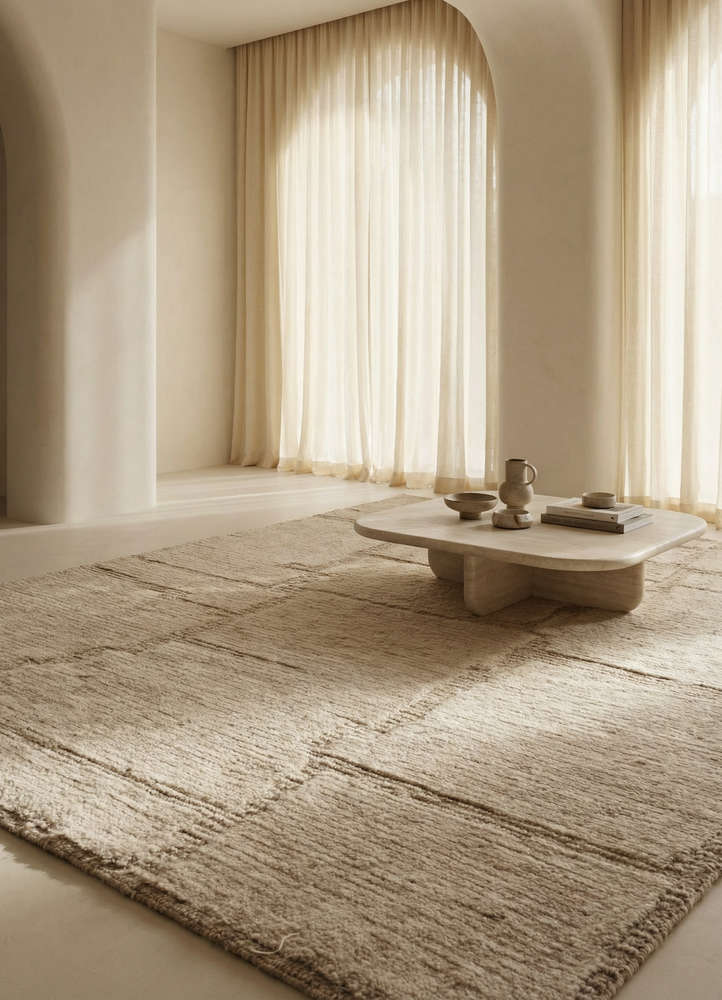 manifest ivory wool hand knotted Rug - Rander