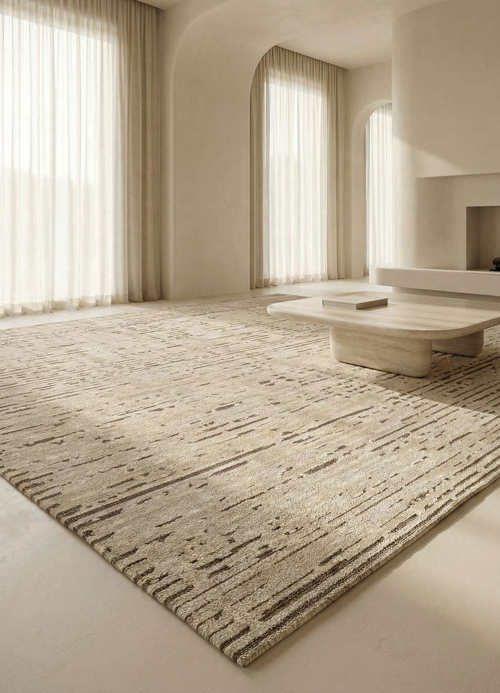 manifest blue wool hand knotted Rug - Rander