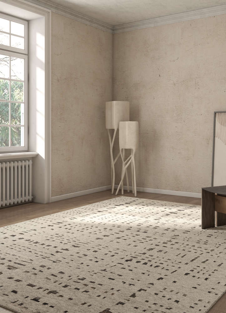 manifest ivory wool hand knotted Rug - Rander