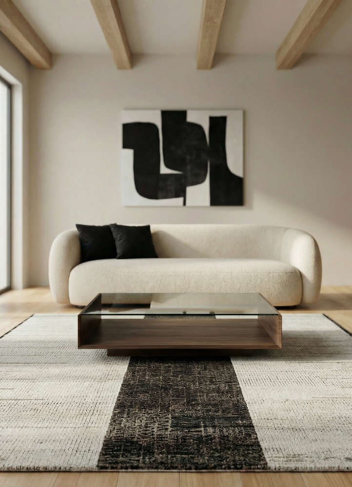 manifest grey and black afghan wool hand knotted Rug - Rander