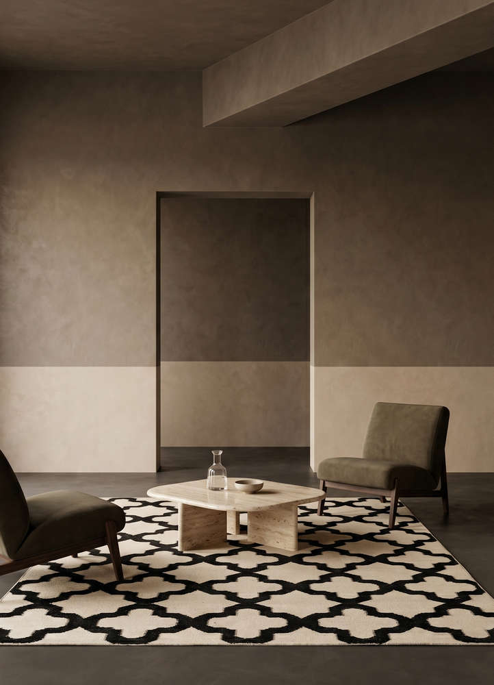 indusbar ivory wool flat weaves Rug - Rander