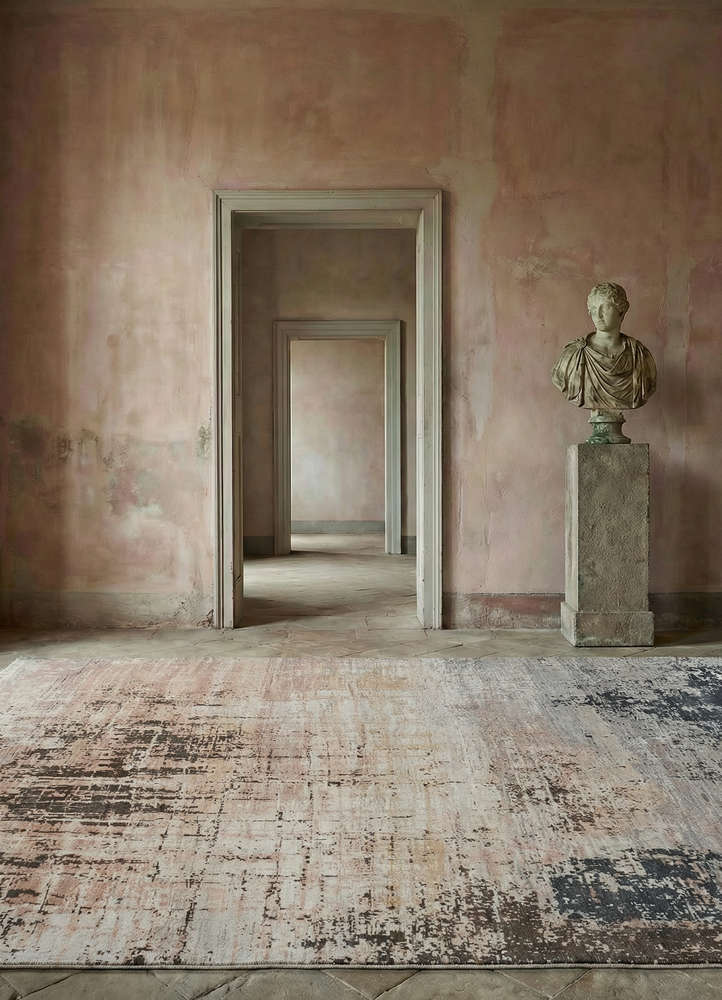 chaos theory by kavi ivory afghan wool hand knotted Rug - Rander