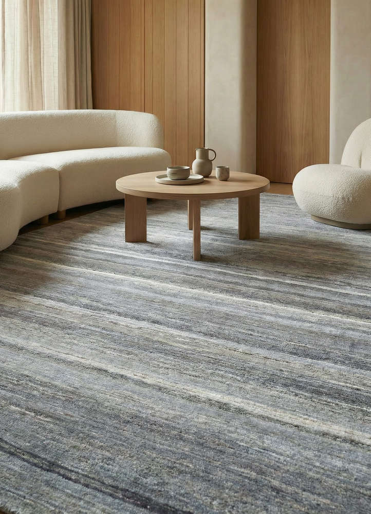 manifest grey and black afghan wool hand knotted Rug - Rander