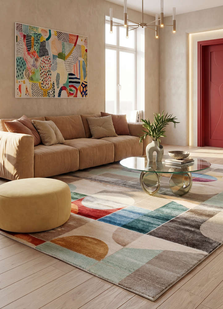 chaos theory by kavi multi wool and bamboo silk hand knotted Rug - Rander