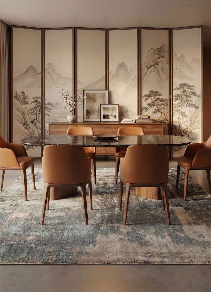 chaos theory by kavi grey and black wool and bamboo silk hand knotted Rug - Rander