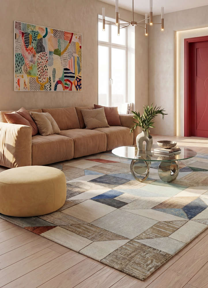 chaos theory by kavi grey and black wool and bamboo silk hand knotted Rug - Rander