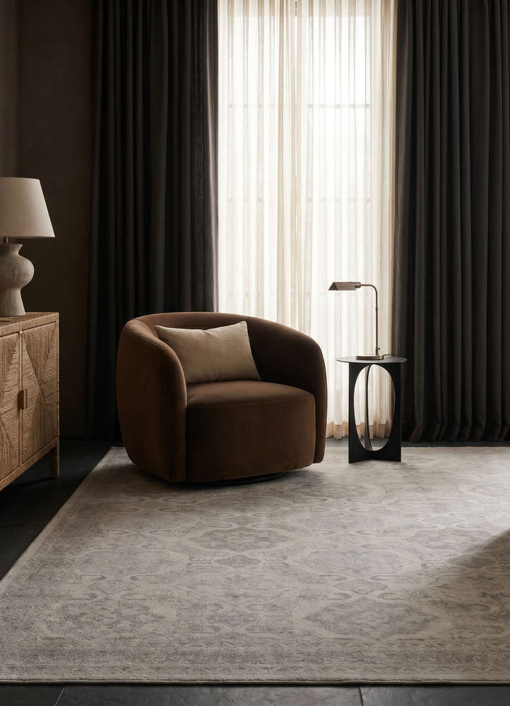 erbe ivory wool hand knotted Rug - Rander