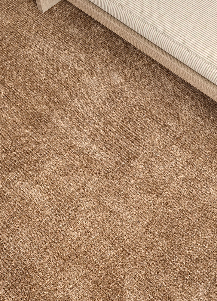 saga beige and brown jute and hemp hand loom Rug - Rander