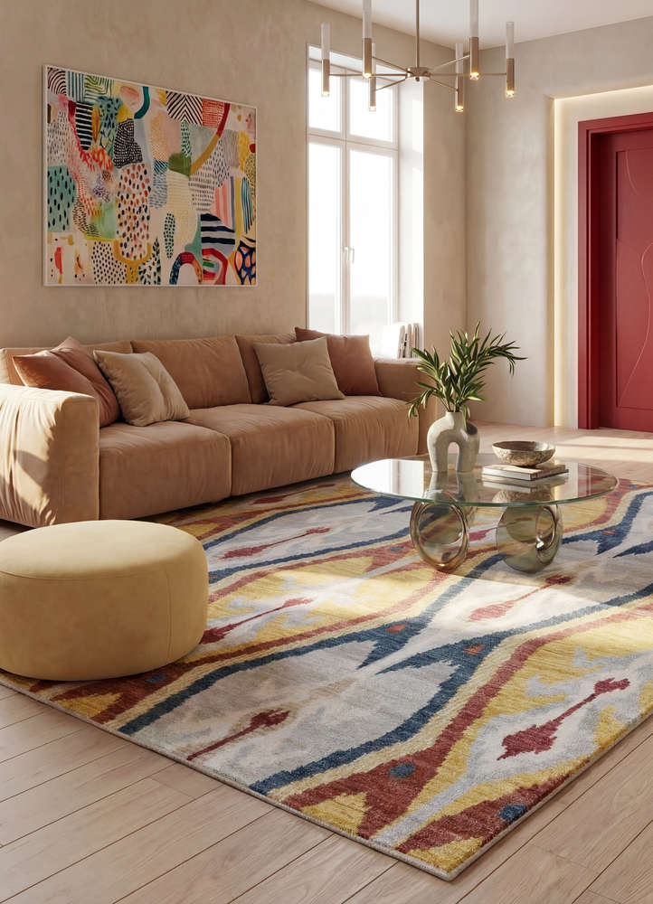 savana ivory wool hand knotted Rug - Rander