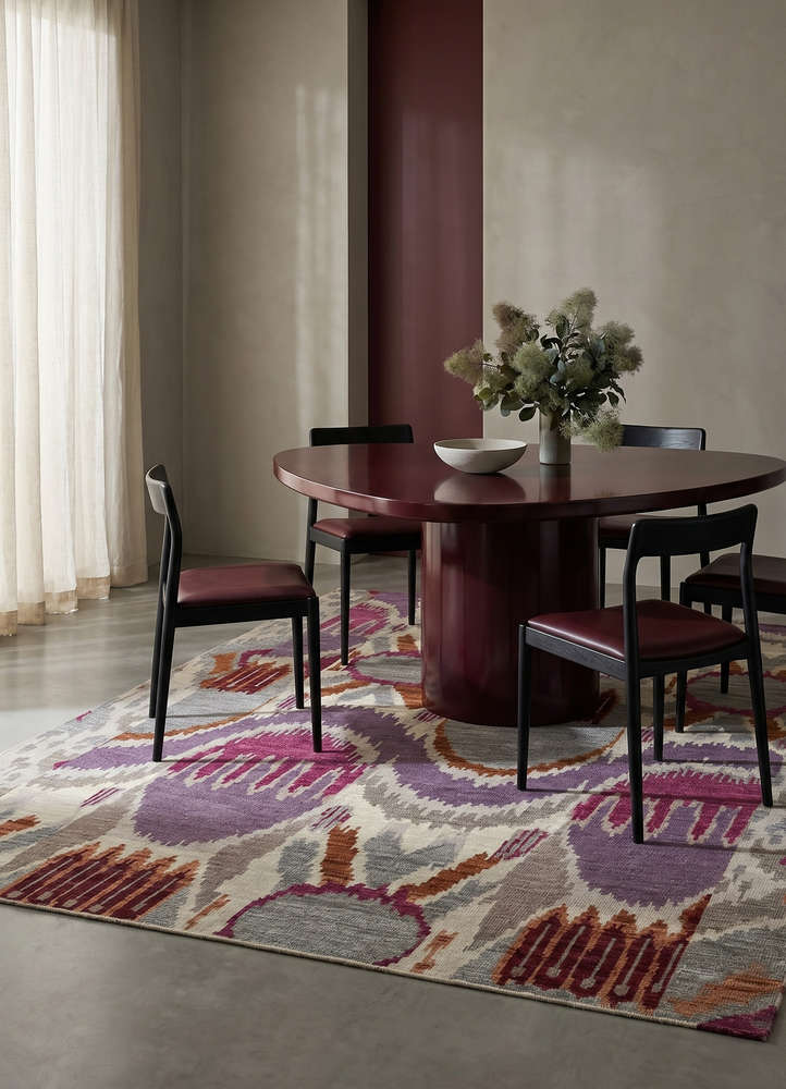 savana grey and black wool hand knotted Rug - Rander