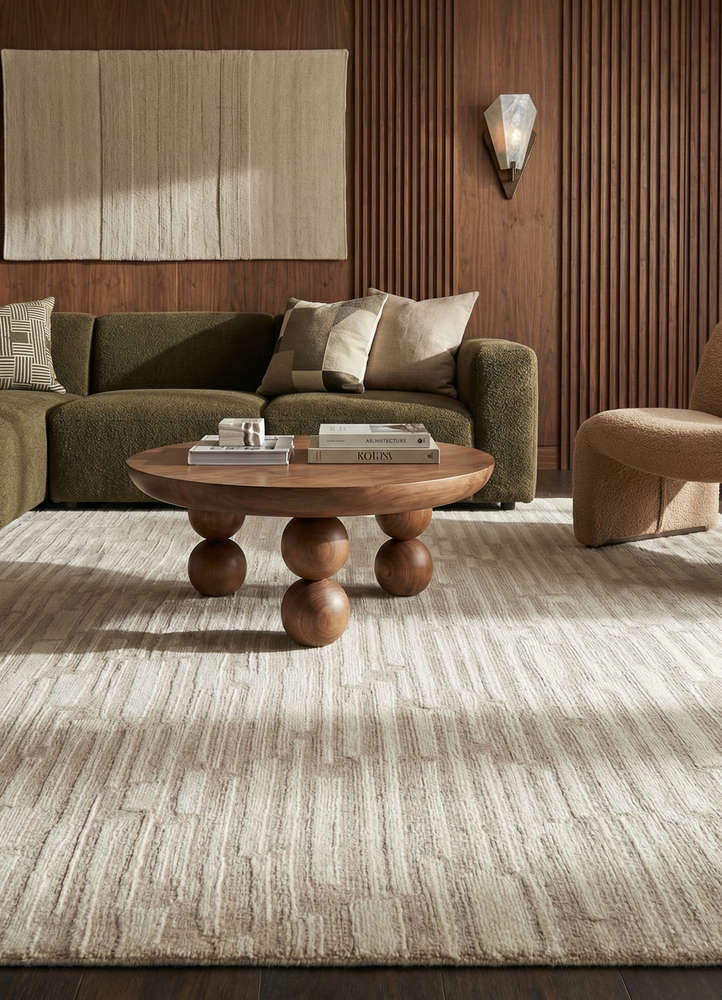 manifest ivory wool hand knotted Rug - Rander
