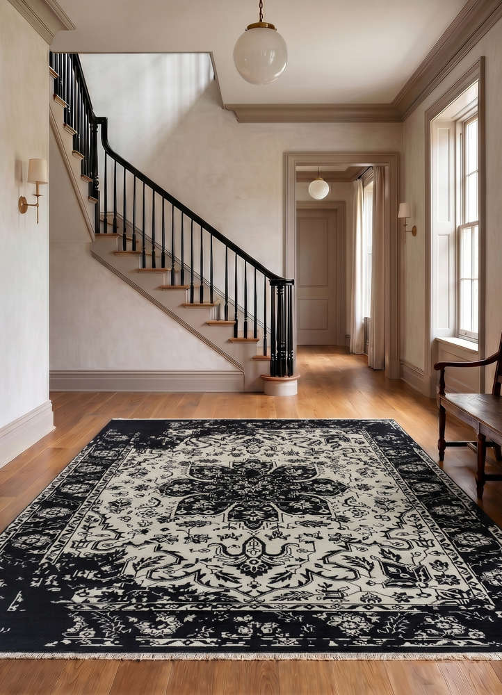 savana ivory wool hand knotted Rug - Rander