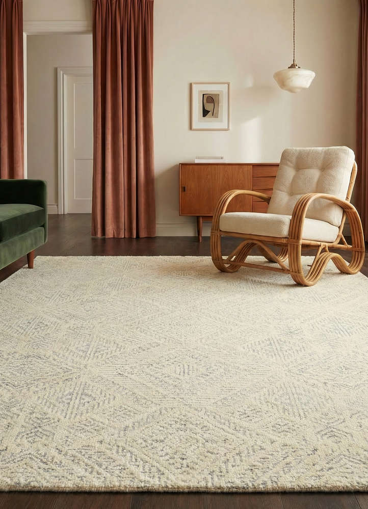 manifest ivory wool hand knotted Rug - Rander