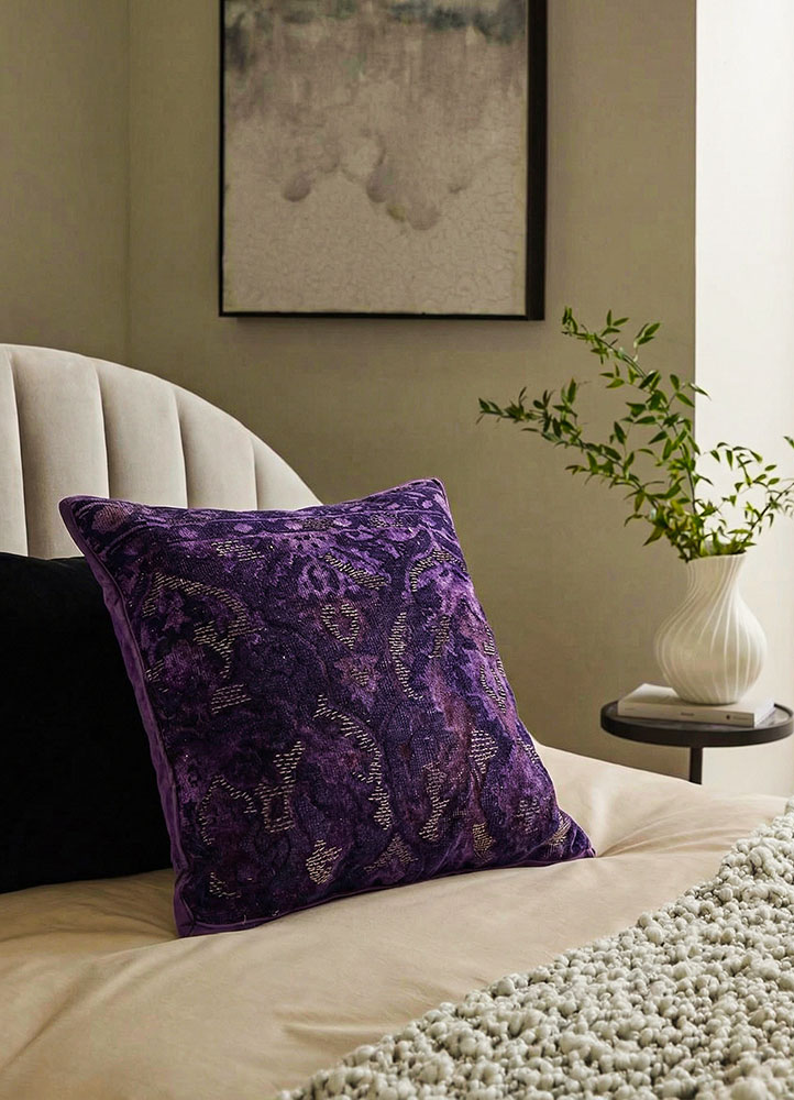 cushion pink and purple wool and silk cushion cover Home Textile - Rander