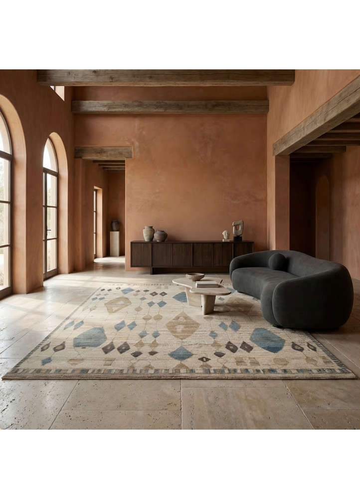 manifest ivory wool hand knotted Rug - Rander