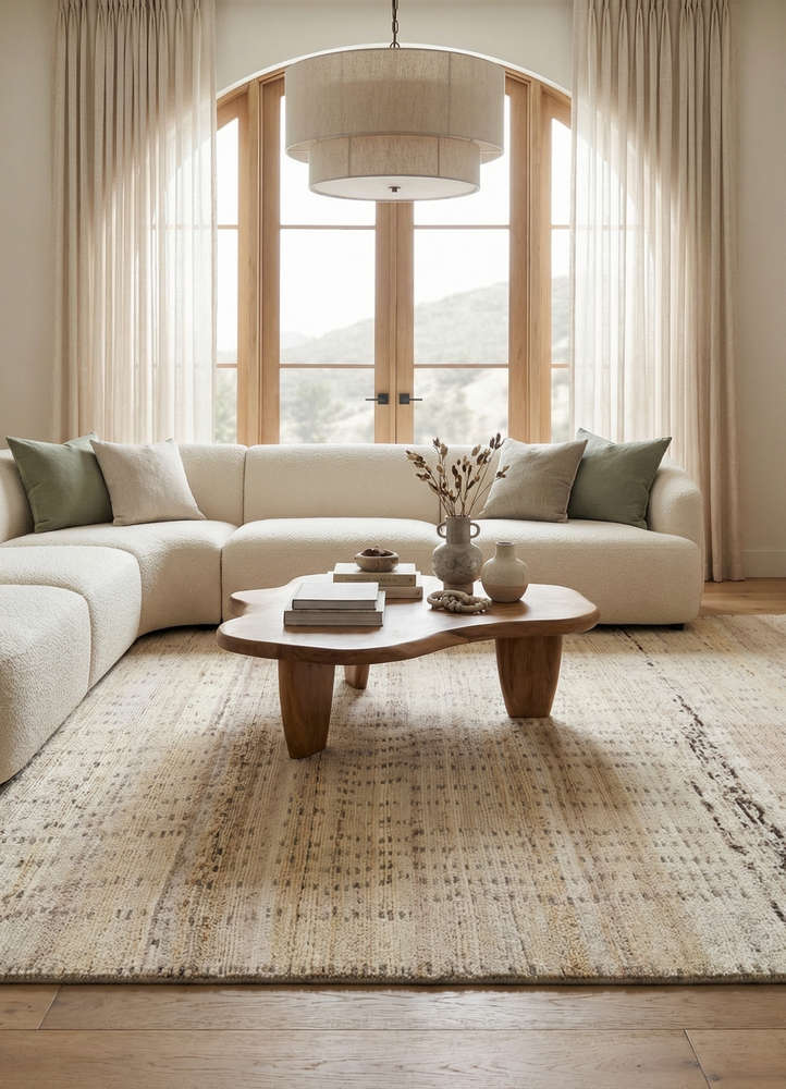 manifest ivory afghan wool hand knotted Rug - Rander