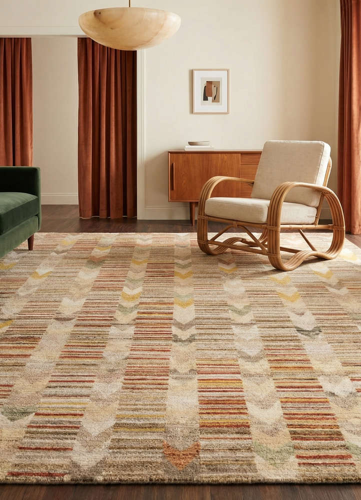 manifest ivory wool hand knotted Rug - Rander
