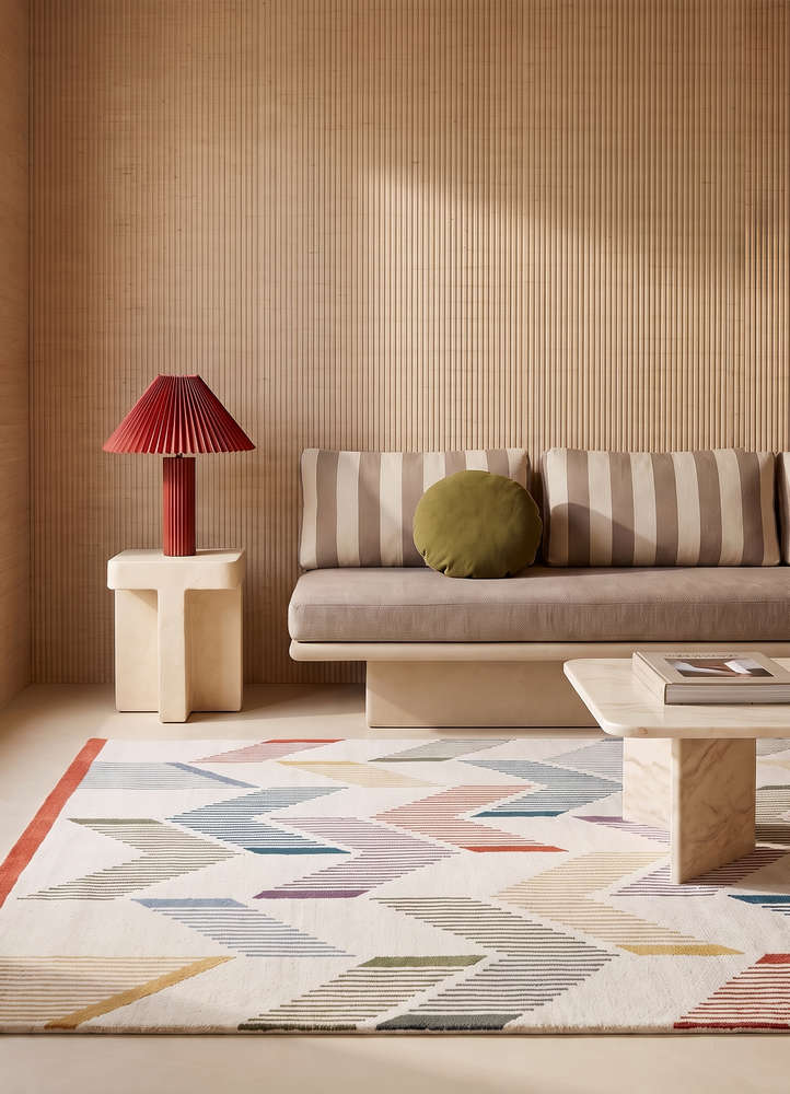 indusbar multi wool flat weaves Rug - Rander