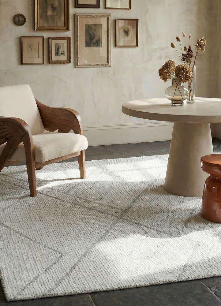 manifest ivory wool hand knotted Rug - Rander