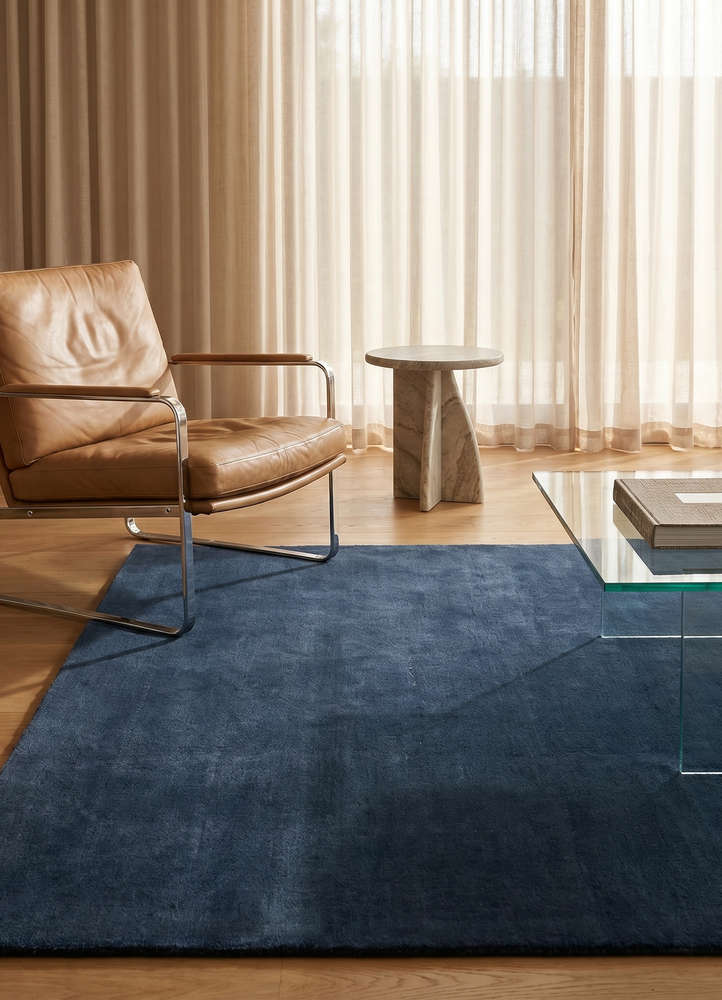 cera blue wool hand tufted Rug - Rander