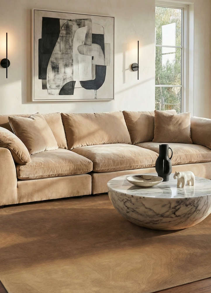 cera gold wool hand tufted Rug - Rander