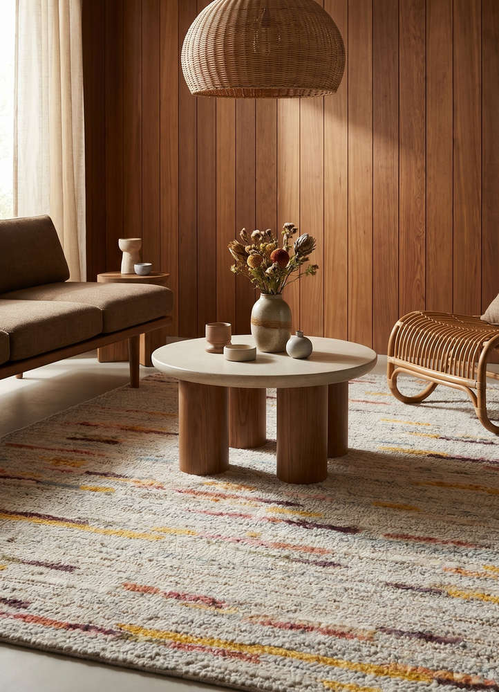 pathways multi wool and viscose hand tufted Rug - Rander
