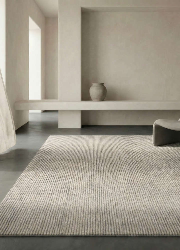 pathways beige and brown wool hand tufted Rug - Rander