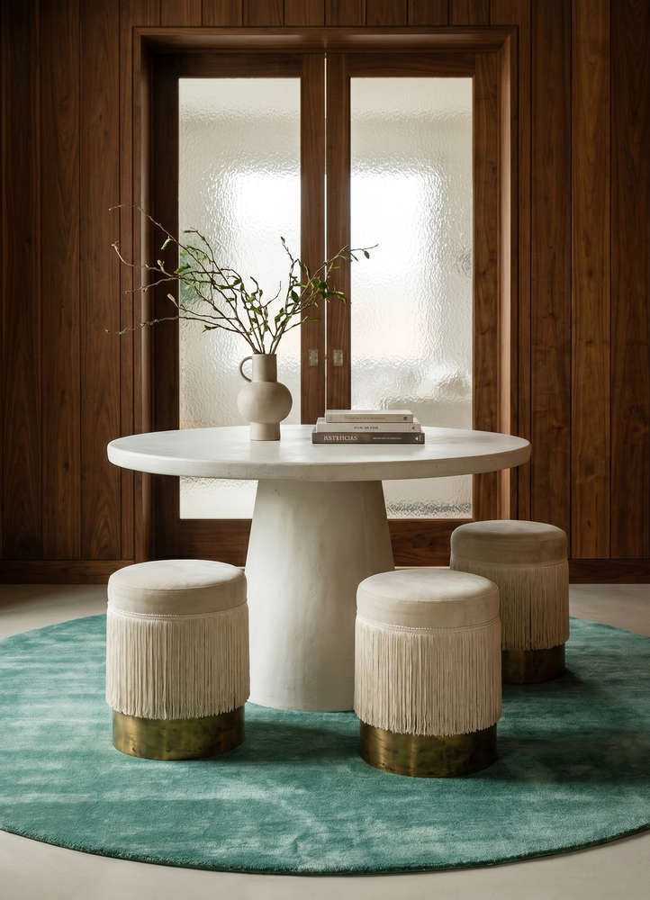 cera green viscose hand tufted Rug - Rander