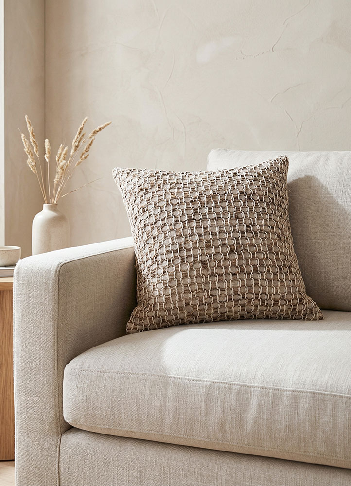 gulmarg ivory silk cushion cover Home Textile - Rander