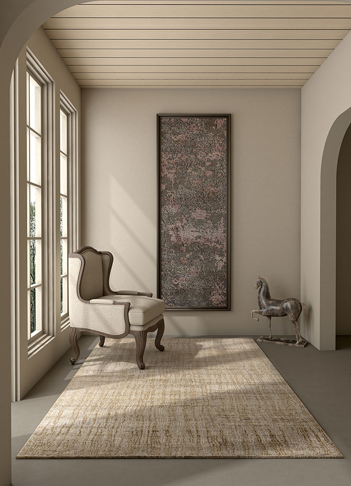 manifest beige and brown afghan wool hand knotted Rug - OtherShot2