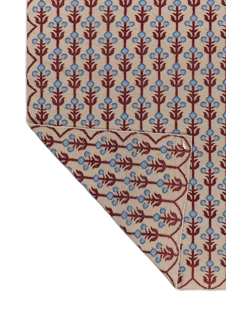 alhambra ivory wool flat weaves Rug - Perspective