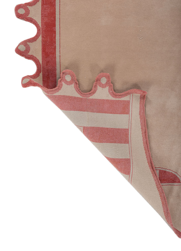 jardins du monde pink and purple wool hand knotted Rug - Perspective