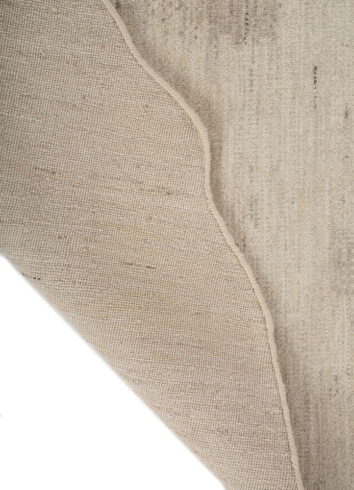 afterglow by kavi ivory wool hand knotted Rug - Perspective