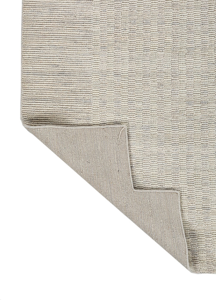 saga ivory wool hand loom Rug - Perspective