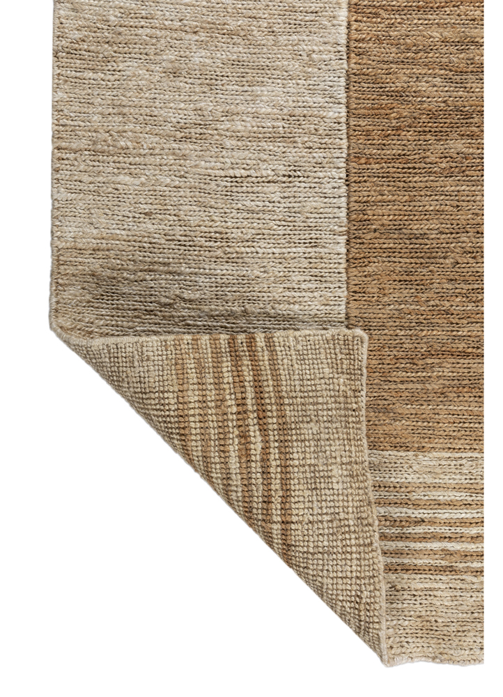 daaira beige and brown jute and hemp hand knotted Rug - Perspective