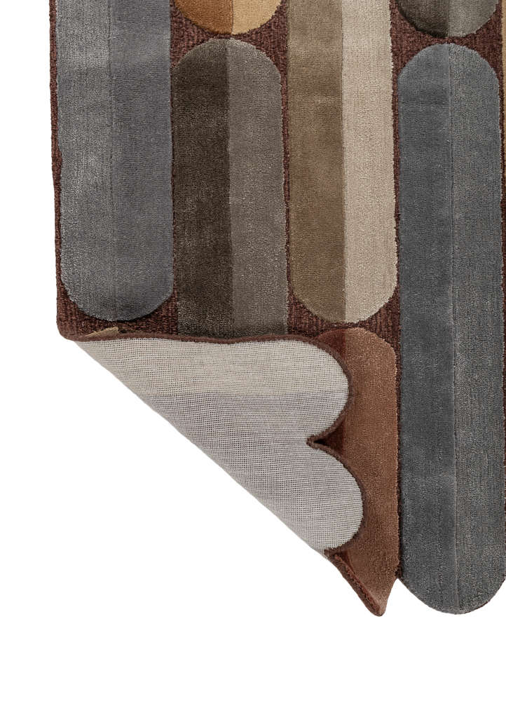 Aprezo Red & Orange Hand Tufted Wool & Viscose Rugs - Tnq-3285