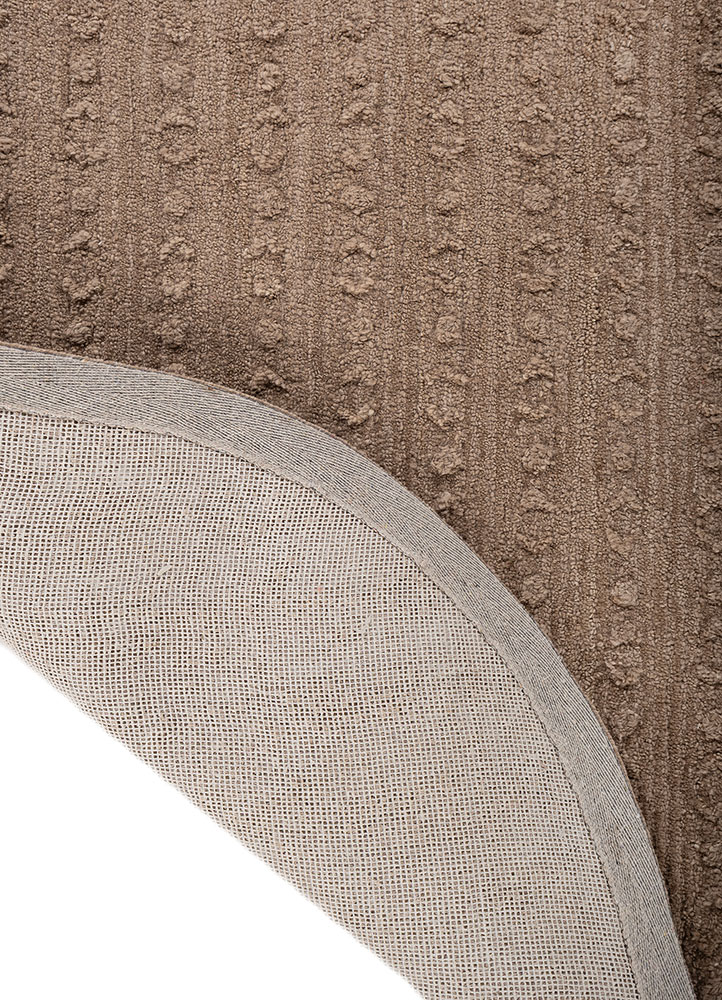 pathways beige and brown wool hand tufted Rug - Perspective