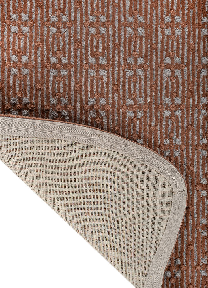 pathways blue wool hand tufted Rug - Perspective