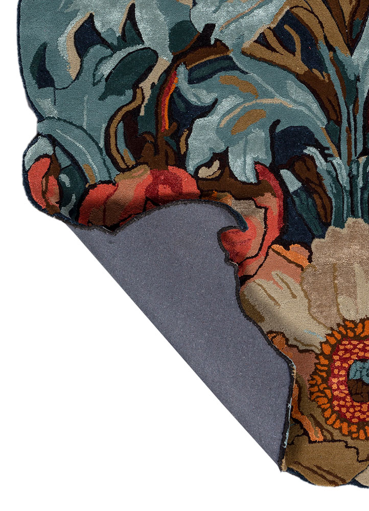 nebulora blue wool and viscose hand tufted Rug - Perspective