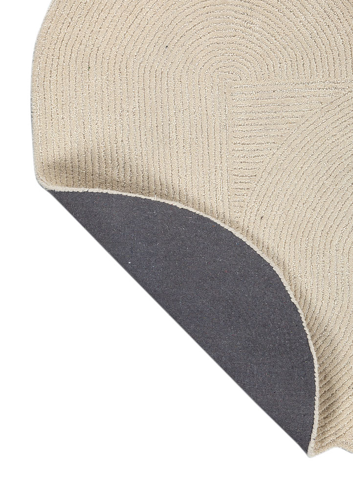 cera ivory wool and viscose hand tufted Rug - Perspective