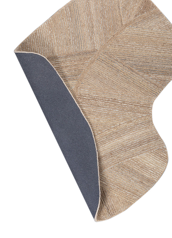 pathways beige and brown wool hand tufted Rug - Perspective
