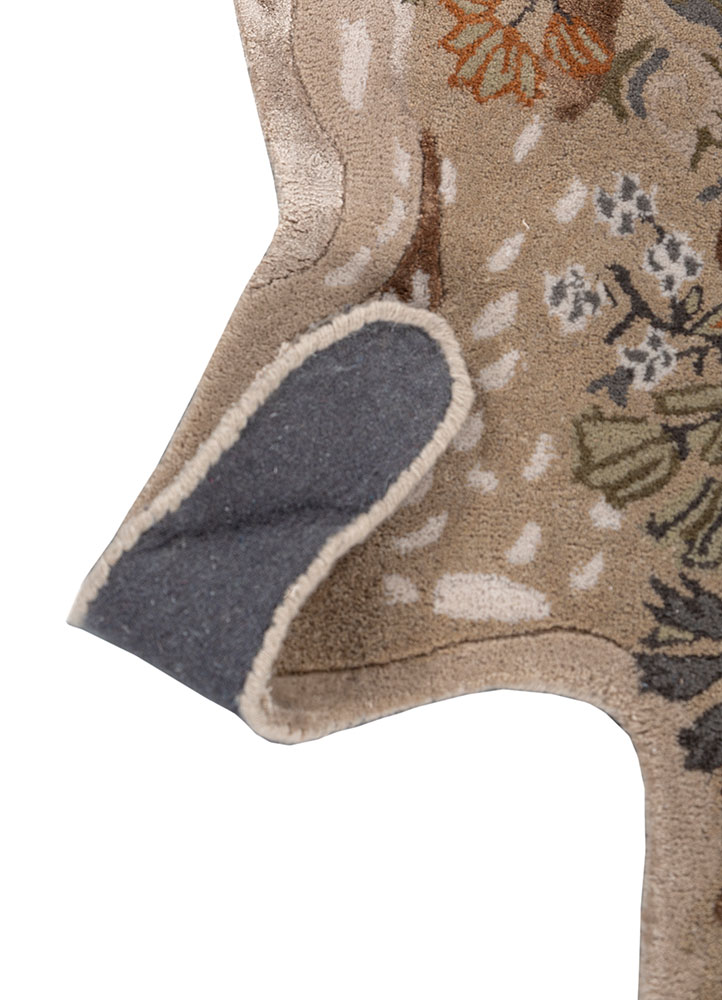 wild wanderlust beige and brown wool and viscose hand tufted Rug - Perspective