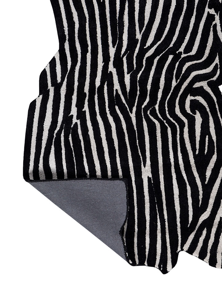 adrift grey and black wool and viscose hand tufted Rug - Perspective