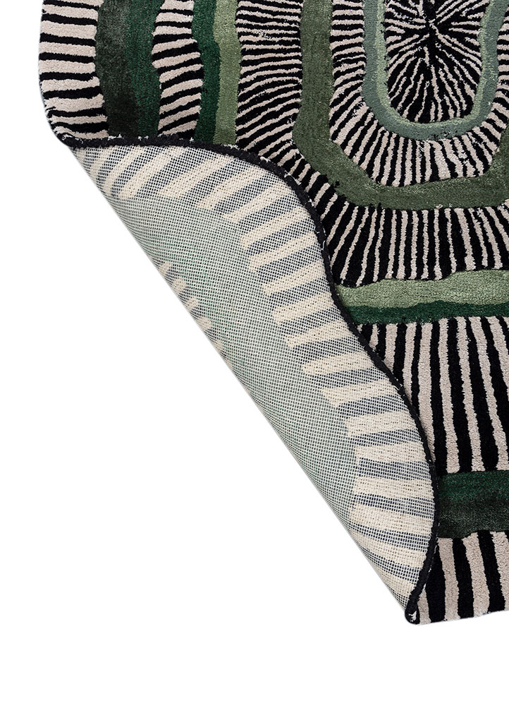 adrift grey and black wool and viscose hand tufted Rug - Perspective