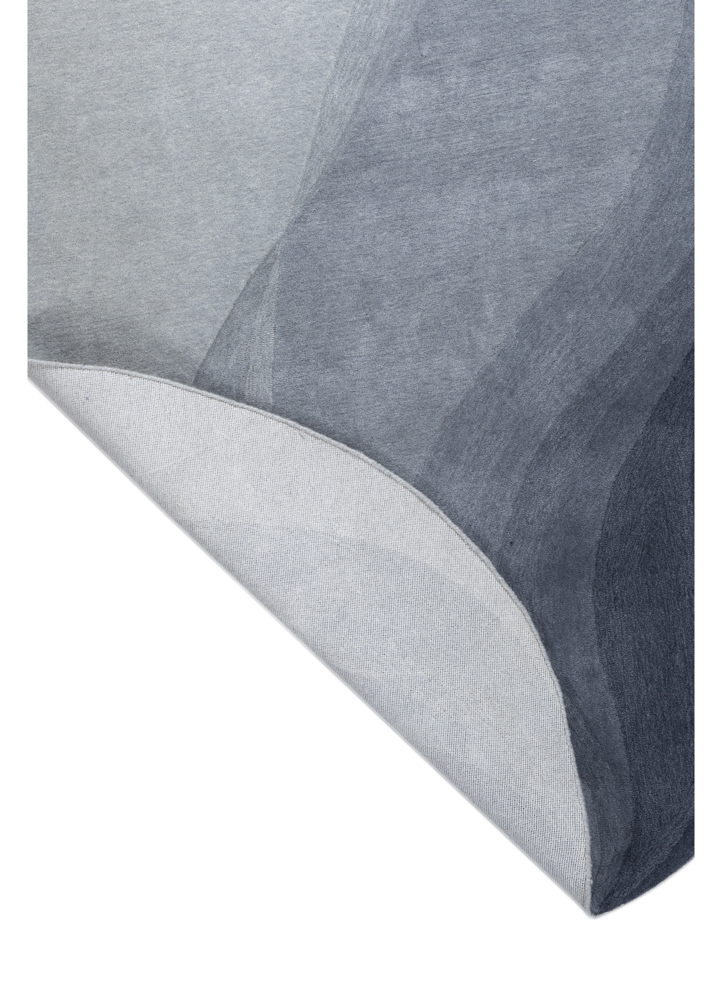 chroma blue wool hand tufted Rug - Perspective